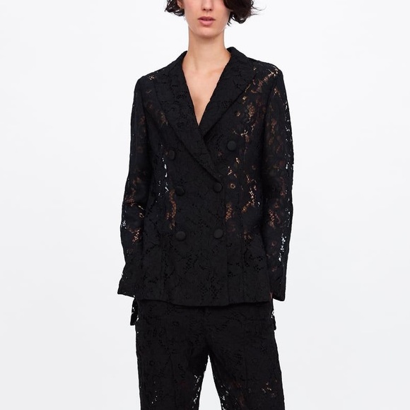 zara lace blazer